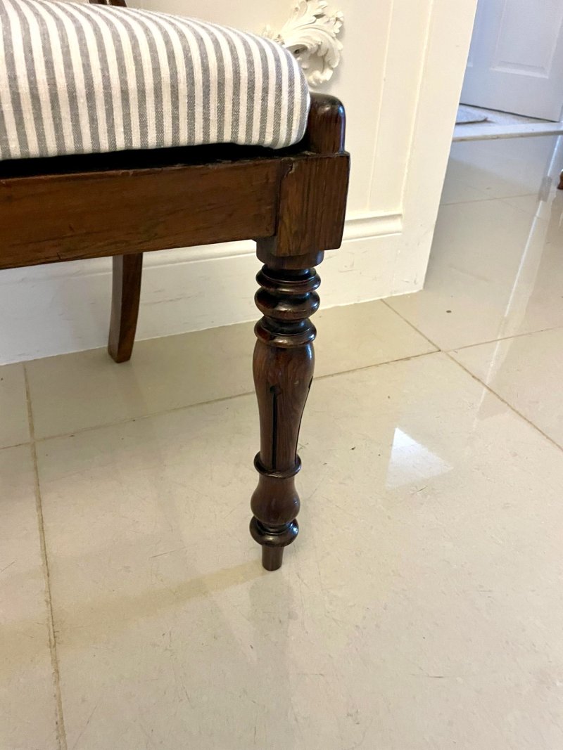 Set of Six Antique Victorian Quality Rosewood Dining Chairs - Image 10